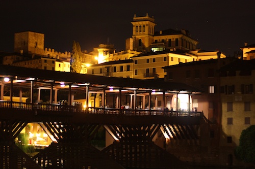 Bassano del Grappa at night