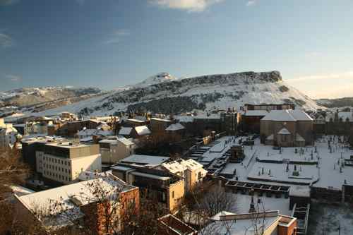 Edinburgh: Arthur's Seat (with snow) 