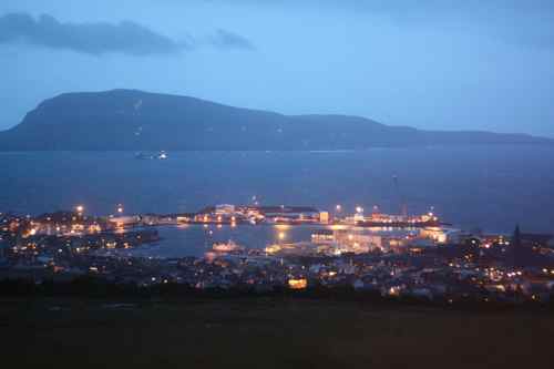 stormy view over Torshavn