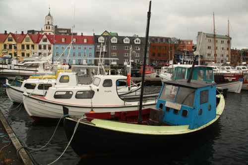 Boats in the harbor, Faroe Islands