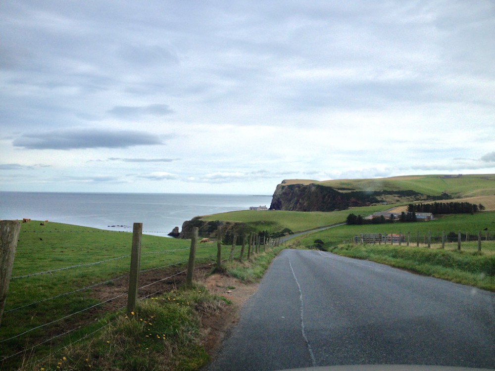 driving the northeast coast of Scotland