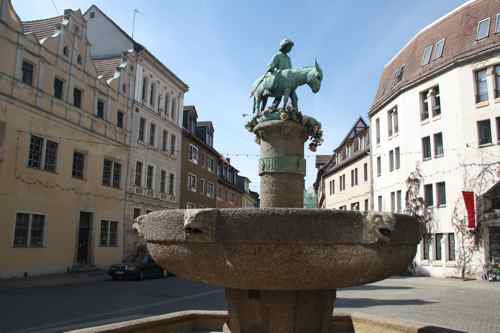 donkey fountain in Halle