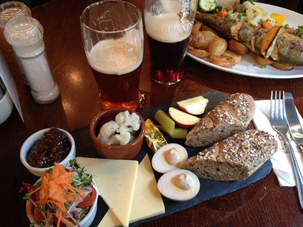 Ploughman's lunch at the Oak Tree Inn