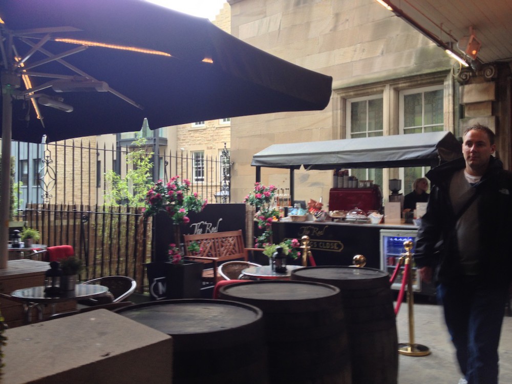 the courtyard cafe at Mary King's Close