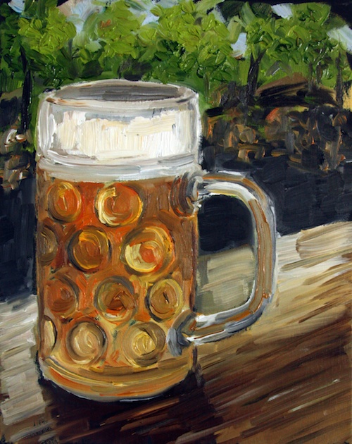 Maß of beer, original oil painting