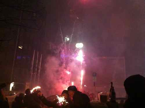 New Year's fireworks in Munich