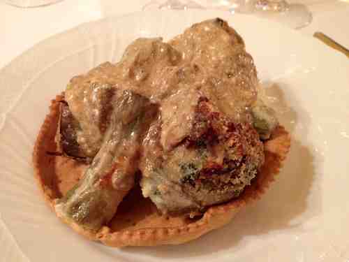 artichokes stuffed with dried mushrooms