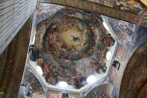 frescoed dome in Parma, Italy
