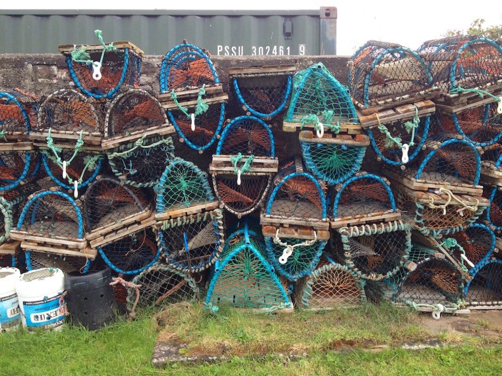 Lobster traps in Cromarty, Scotland