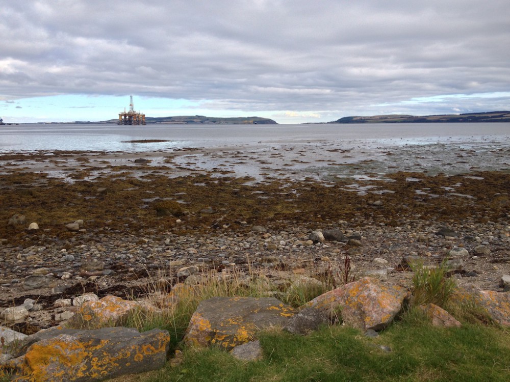 oil platform in Moray Firth, Scotland