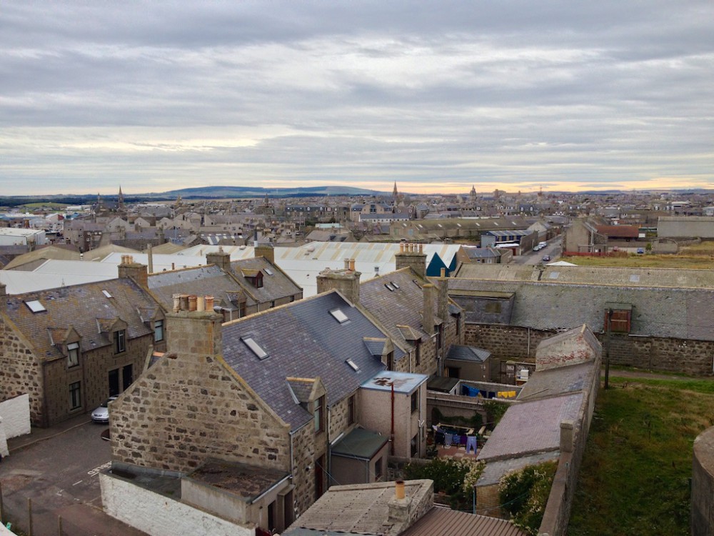 Fraserburgh from above, eastern Scotland