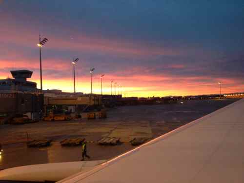 airplane sunrise at MUC
