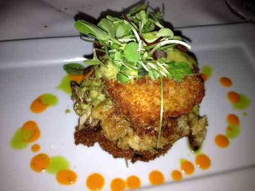 fried green tomatoes at The Library in Charleston