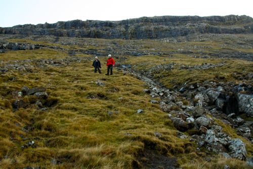 descending from the ridge