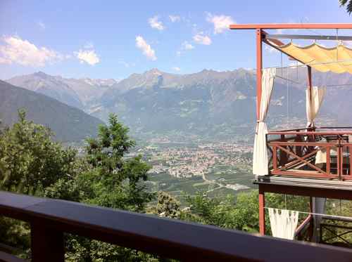 view from our lunch table at Castel Fragsburg