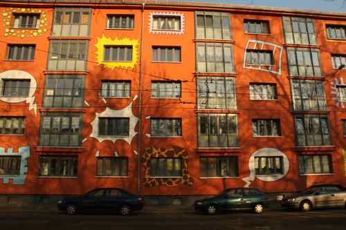 Decorated windows in Leipzig, Germany