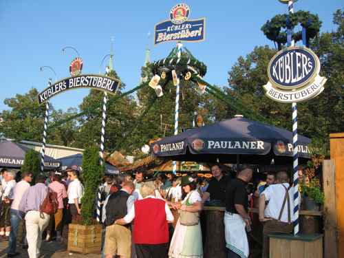 one of the many weissbier stands at Oktoberfest