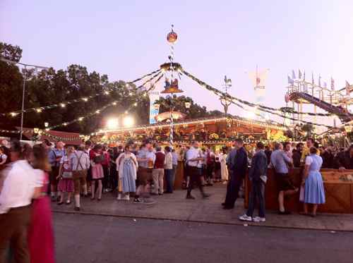 a weissbier stand at Oktoberfest