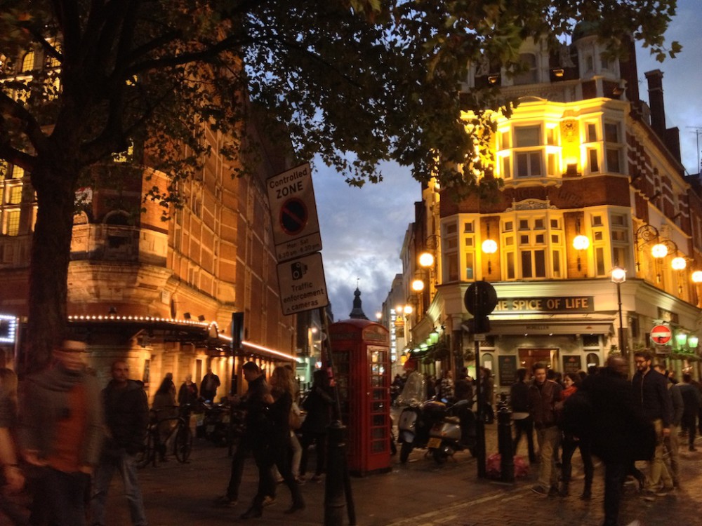 London at dusk