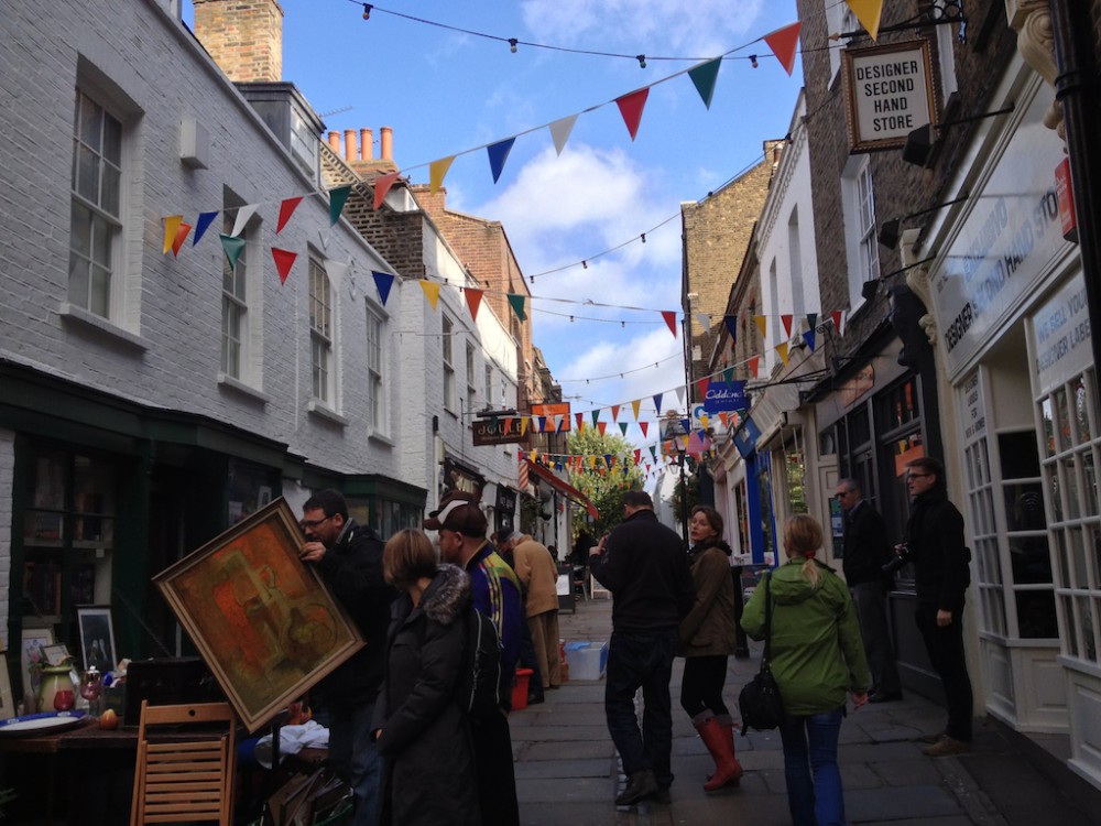 a market street in Hampstead